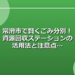 常滑市で賢くごみ分別！資源回収ステーションの活用法と注意点